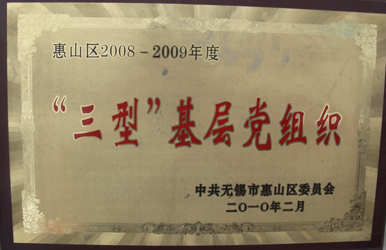 惠山区2008-2009年度“三型”基层党组织
